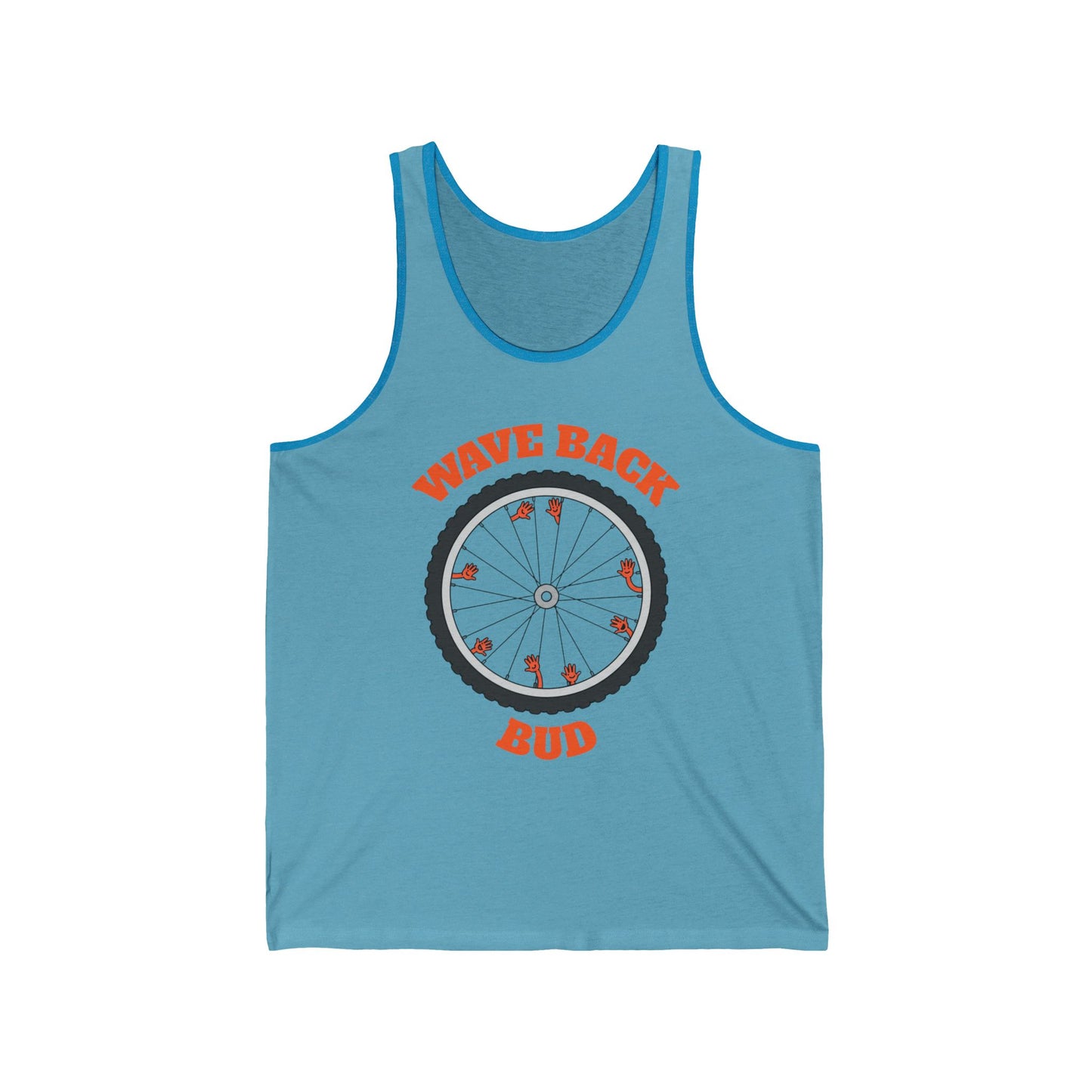 Wave Back Bud - Aggressively Friendly Unisex Jersey Tank Top